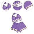 thumbnail image 2 of Knitted Top with Wide Leg Shorts Vacation Outfit Crocheted Sling Crop Top and Shorts Set Suitable for Holiday, 2 of 8