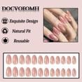 thumbnail image 2 of Nude Press on Nails Short Oval Fake Nails Bling False Nails Full Cover Artificial Finger Manicure for Women and Girls 24PCS Nude Glitter A01 1 Count (Pack of 1), 2 of 4