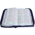 thumbnail image 2 of Biblia con Cierre Letra Gigante Manual 14 puntos RV1960 imit piel lila floral con Indice y canto floral, 2 of 4