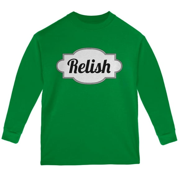 Halloween Relish Costume Green Youth Long Sleeve T-Shirt - Youth Large