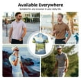 thumbnail image 5 of Rateoe Pasture Cow Pattern Men's Short Sleeve Polo Shirts, Golf Polo Shirts Short Sleeve Performance Moisture Wicking Dry-Large, 5 of 6