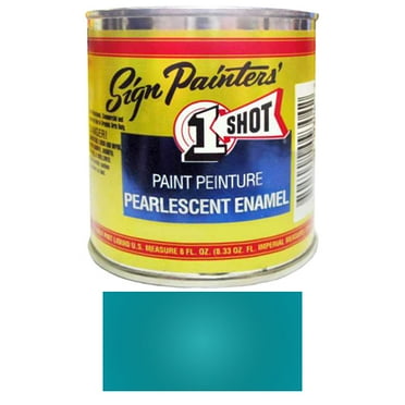 1/2 Pint 1 Shot PEARLESCENT BLUE GREEN Paint Lettering Enamel for Pinstriping