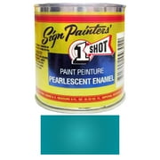 1/2 Pint 1 Shot PEARLESCENT BLUE GREEN Paint Lettering Enamel for Pinstriping