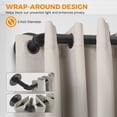 thumbnail image 6 of Curtain Rods for 66"-120" Windows, Industrial Adjustable Wrap-Around Blackout Drapery Rod, Wall/Ceiling Mount, Black (1 Pack), 6 of 9