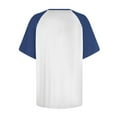 thumbnail image 5 of Fanxing Raglan Sleeve T Shirts for Women Baseball Tee Summer Short Sleeve Tops Crewneck Casual Tshirts Loose Fit Graphic Tees Dark Blue,XXXL, 5 of 6