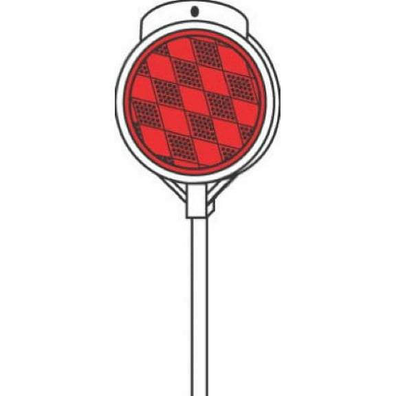Hillman 840074 48" Red Fiberglass Driveway Marker Reflectors - Quantity of 12