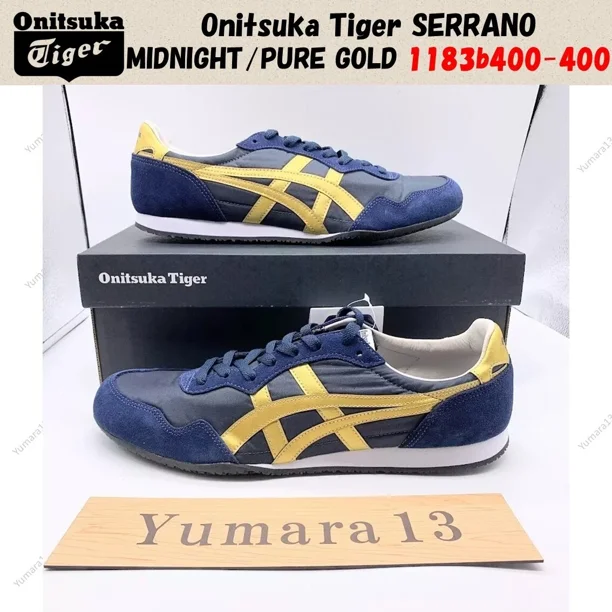Onitsuka & Tiger SERRANO MIDNIGHT/PURE GOLD 1183b400-400 Unisex Size