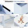 thumbnail image 2 of LAZY BUDDY Wooden Kids Table and 2 Chairs Set, 3 in 1 Children Activity Table with Storage, Detachable Double-Sided Tabletop, 2 of 9