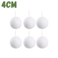 thumbnail image 3 of Bolas de espuma blanca de 4/6/8 cm para árbol de Navidad, bolas de nieve falsas decorativas para colgar en interiores, suministros para fiestas de invierno para niños, 3 of 5