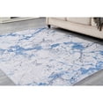 thumbnail image 2 of Amazing Rugs, LLC. "Zara Contemporary" Washable Super Soft Area Rug with Abstract Design Silver/Blue 4' x 6' Abstract 0.76 - 1 inch Stain, 2 of 5