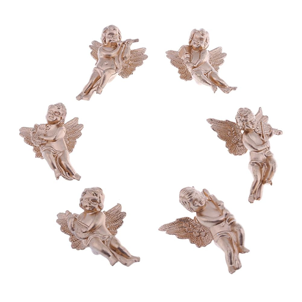 6 Kinds/Bag Angel Shaped Ornaments Wings Christmas Tree Decorations NWUS 