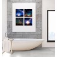 thumbnail image 5 of Galaxy Wall Decor for Boys Room Canvas Wall Art Colorful Nebula Starry Cosmic Painting Astronomy Poster Modern living room Bedroom Aurora Nature Landscape 12" W ×12" H×4, 5 of 6