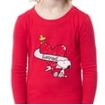 thumbnail image 3 of Peanuts Snoopy and Woodstock Loved Valentine's Day Tight Fit Cotton Matching Family Pajama Set For Adults Kids Toddlers, 3 of 6
