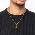 thumbnail image 6 of 14K Solid Yellow Gold Anchor Mariner Rope Necklace Nautical Charm Pendant with chain 20inch, 6 of 8