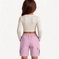 thumbnail image 5 of Nestiefly Girls Cargo Shorts Wide Leg Beach Bermuda Short Pants for Kids Baggy Elastic Waist Pants with Pockets 2026 Pink 130, 5 of 7