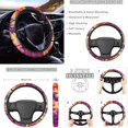 thumbnail image 4 of Uorisanigo Palm Tree Sunset Car Seat Covers 10 Pack with Car Seat Belt Pad Cover and Steering Wheel Cover Auto Water Cup Pad Keychains Soft Easy to Install Auto Interior for Most Cars SUVs, 4 of 7