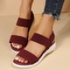 thumbnail image 4 of Sandalias de mujer de nuevo estilo, sandalias elásticas, sandalias informales de fondo plano para sandalias ligeras exteriores para mujer-vino-38 Computadora Computadora Computadora portátil, 4 of 5