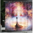 thumbnail image 4 of Ambesonne Viking Shower Curtain, Dragon Head Boat Violet, 69"Wx75"L, Multicolor, 4 of 5