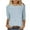 Light Blue, variant on Going Out Tops for Women 3/4 Length Sleeves Jacquard Crew Neck Loose Comfy Casual T-Shirts Tunic Top Blouse Beige Medium