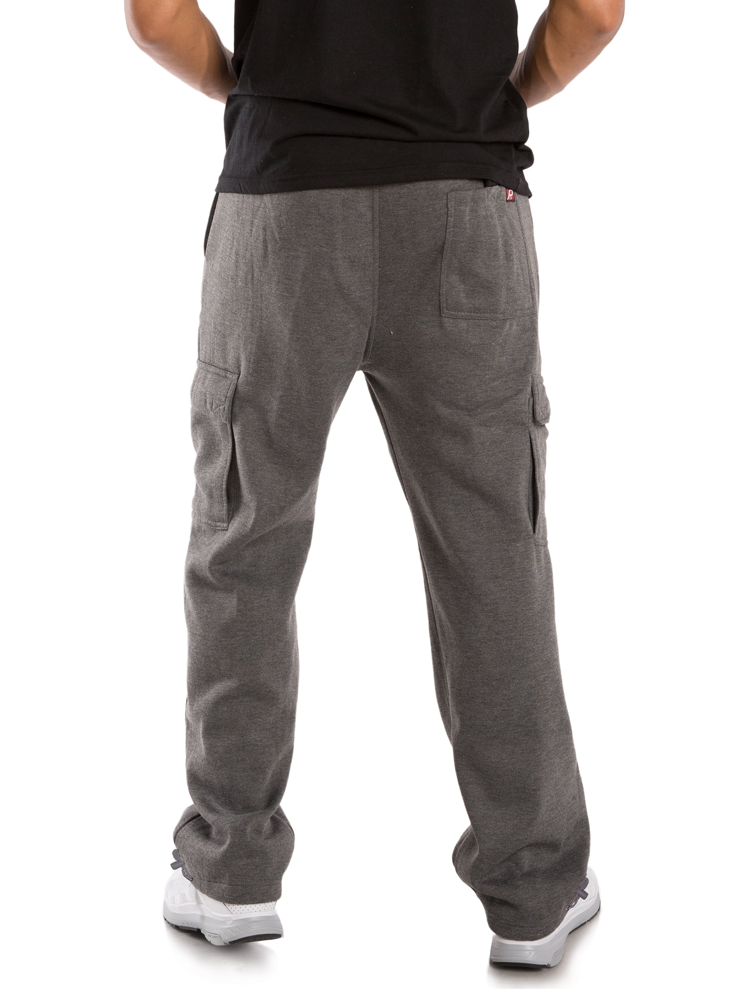 Vibes Men's Adjustable Bungee Cord Fleece Cargo Sweatpants