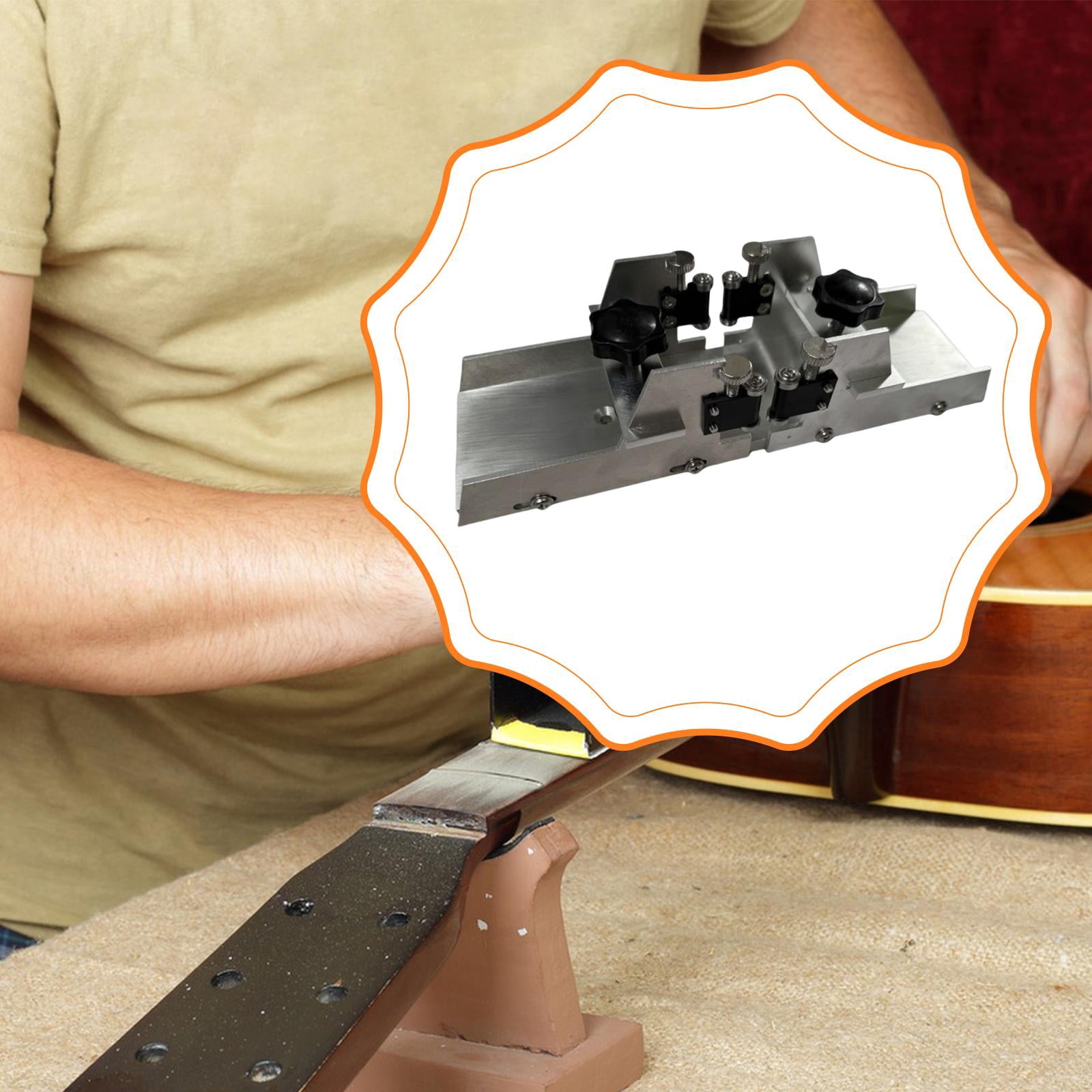 LeeQinersw Fret Slotting Miter Box Cut Fret Slots in Fretboards Repair Tool for Performance