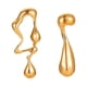 thumbnail image 4 of Pendientes de , aros de lágrima, pendientes de estilo llamativo, pendientes colgantes, pendientes irregulares, joyería para vacaciones de Oro, 4 of 10