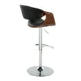 thumbnail image 6 of Symphony Adjustable Bar Stool, Chrome Bar Stools, Bar Chairs, Swivel Bar Stools, Bar Stools Set of 2 (Walnut Wood, Black), 6 of 6