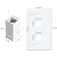 thumbnail image 5 of 2 Pack 2 Port Ethernet Wall Plate, Cat6 Female to Female Wall Jack RJ45 Inline Coupler Wall Outlet, White, 5 of 5