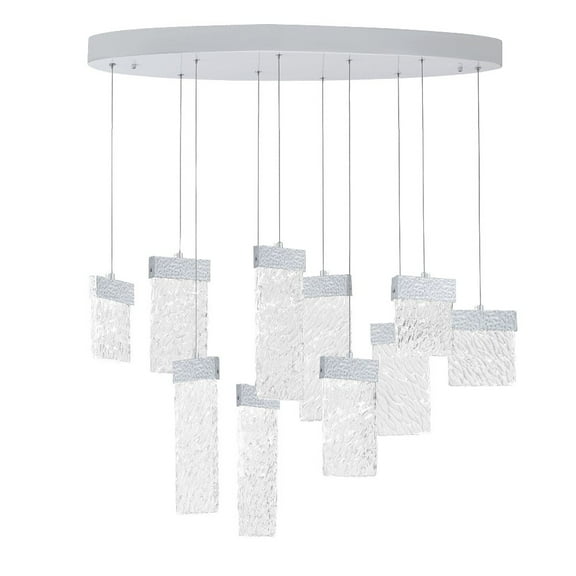 CWI Lighting Carolina Contemporary Metal LED Chandelier in Pewter