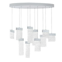 CWI Lighting Carolina Contemporary Metal LED Chandelier in Pewter