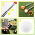thumbnail image 4 of 12 Pieds/9 Pieds Récupérateur de Balles de Golf en Acier Inoxydable Ramasse-Balles Télescopique Poignée Confortable Accessoires de Golf 8 sections Blanc, 4 of 6