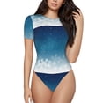 thumbnail image 2 of Picia Christmas Snowflakes Womens One Piece Swimsuits Modest Tummy Control Bathing Suits Lace Up Slimming Swim Suit-X-Large, 2 of 9