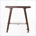 thumbnail image 5 of Bar Cart, Modern Sleek Design with Storage Shelf & Wheels | Mahogany | Acacia Wood, 5 of 9