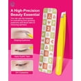 thumbnail image 5 of Expert Eyebrow Hair Removal Tweezer with Leather Case, General High Precision Slant Tip Stainless Steel Tweezers for Men and Women (Chartreuse Yellow), 5 of 14