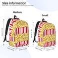 thumbnail image 3 of Rateoe Popcorn Pattern Canvas College Laptop Backpack,Travel Daypack,Durable Rucksack Travel Notebook Bag School Backpack Book Bag for Men Women-Medium, 3 of 7