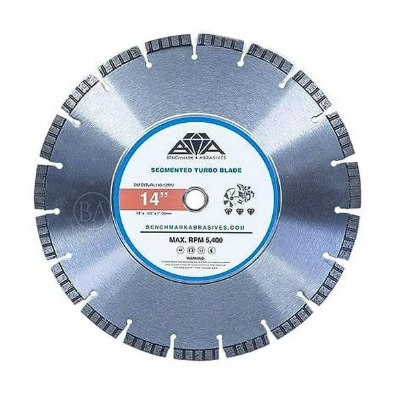 Benchmark Abrasives 14" Segmented Turbo Diamond Blade With Steel Core