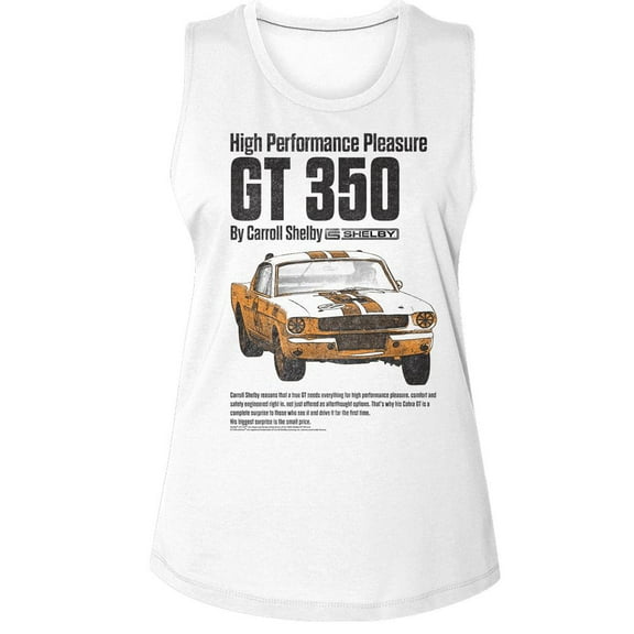 Carroll Shelby High Performance White Women's Muscle Tank Top T-Shirt