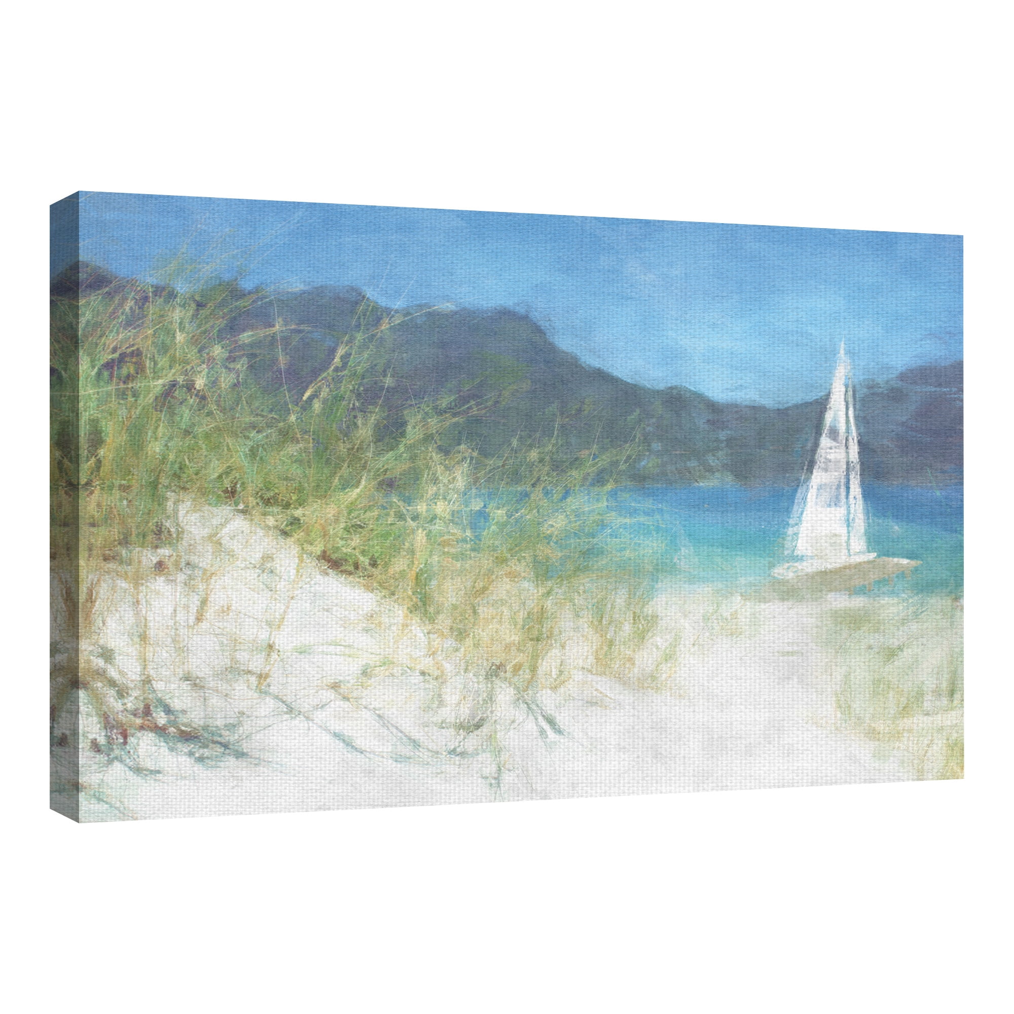 Masterpiece Art Gallery Yacht Waiting At The Coast By Noah Bay Canvas Art Print 24" x 36"