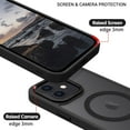 thumbnail image 4 of for iPhone 12 Case, iPhone 12 Pro Case, [Compatible with Magsafe] Slim Fit  Shockproof Translucent Matte Protective Women Men Girls Boys Case Cover for iPhone 12/12 Pro 6.1 Inch, Black, 4 of 8