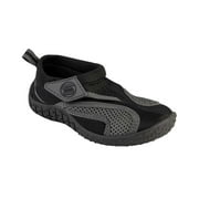 Toddler Aqua Sock Wave Water Shoes- Waterproof Slip-Ons for Pool, Beach and Sports, Black Grey, Size: 10, S7