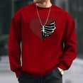 thumbnail image 2 of Black Hoodie Men Do Damage Hoodie Binding Mens Zip Sweatsuit Sweater with Oversized Hood Team Issue Lite Male Autumn And Winter Tops Halloween Themed Hoodless Long Sleeve Pullover Sweatshirt Red M, 2 of 4