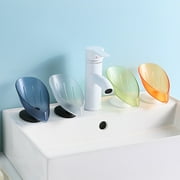Cheers Soap Box Creative Shape Space-saving Plastic Rotatable Drain Soap Storage Holder Tray for Home