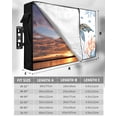 thumbnail image 7 of Outdoor TV Cover 52 to 55 Inch Weatherproof, Blue Coastal Ocean Waterproof TV Screen Protector for Outside Decor with Zipper and Pocket 52"L x 30"H , Sea Turtle Starfish Coral White, 7 of 7