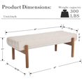 thumbnail image 2 of Modern Upholstered Bedroom Bench End of Bed, Comfy Modern Entryway Bench Solid Wood Frame, 47" Indoor Bench for Hallway Window Dining Living Room, Beige Chenille, 2 of 12