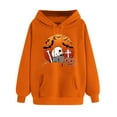 thumbnail image 4 of CFLVAEK Funny Graphic Sweatshirts for Women with Hood Plus Size Long Sleeve Holiday Hoodies Oversized Pullover Tops with Pockets Orange M, 4 of 6