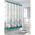 thumbnail image 3 of Fsddascl Turquoise Shell Shower Curtain Set - 60" x 72" Washable Bathtub Curtain with 12 Hooks, Rustic Coastal Nautical Ocean Animals Waterproof Fabric Stall Shower Curtains for Bathroom/Bathtub, 3 of 6