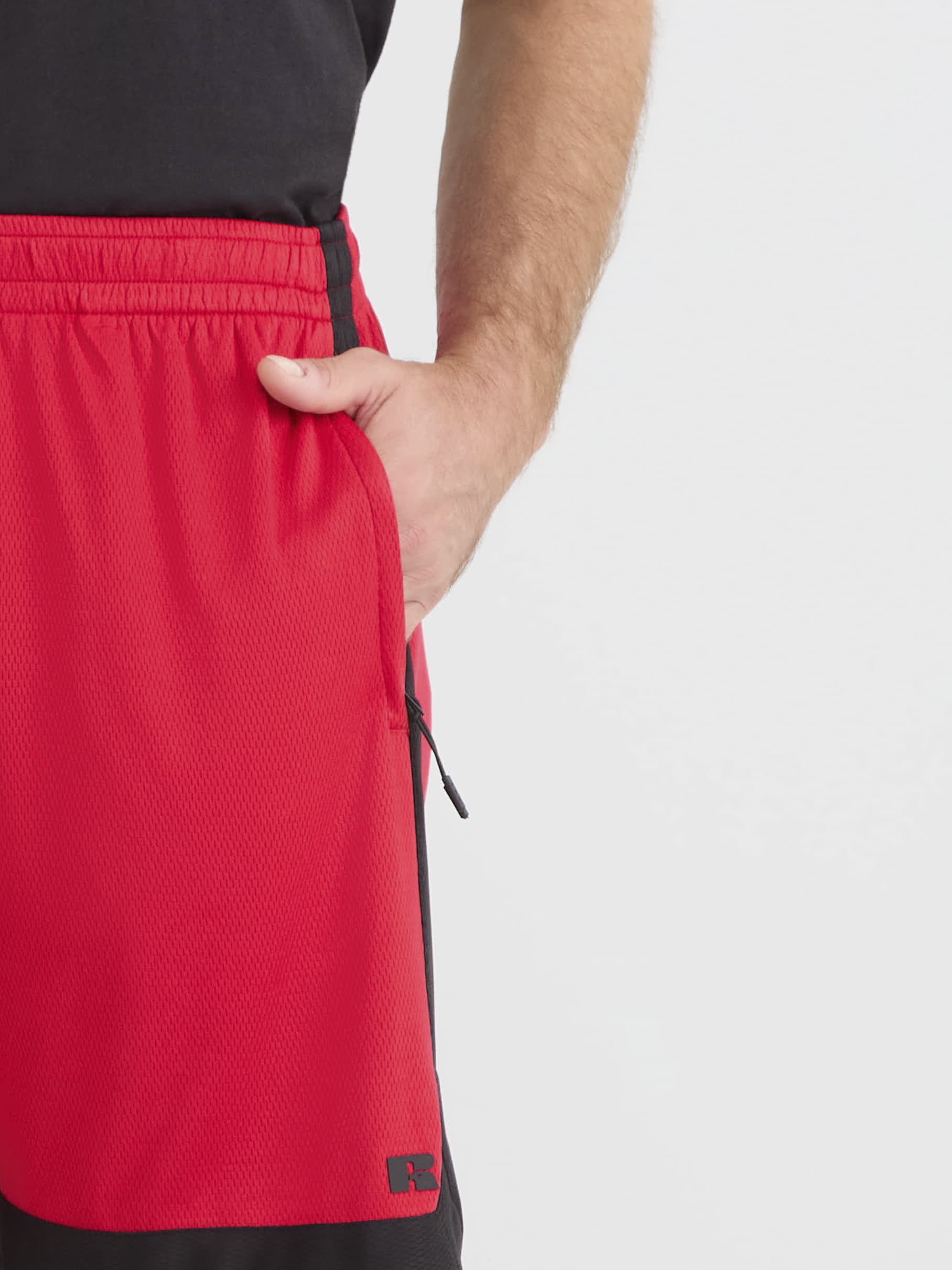 Russell Athletic Men's Colorblock Basketball Shorts, 8" Inseam, Sizes S-2XL