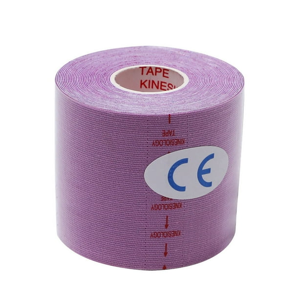 Advancent Cinta muscular Cinta elástica de algodón Vendaje deportivo Cinta de soporte portátil Gimnasios en casa Violeta 7.5 cm