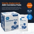 thumbnail image 2 of Almohadillas abdominales de gasa MED PRIDE, 12,7 x 22,8 cm, extragruesas, 40 unidades, 2 of 5