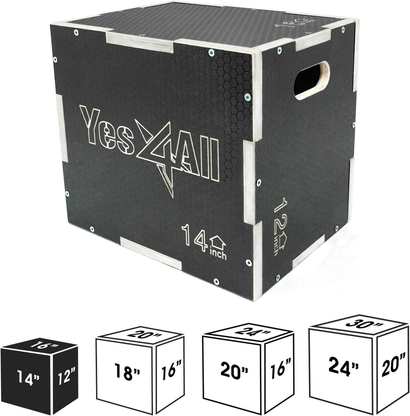 Yes4All 3-in-1 Houten Plyo Box - Verstelbaar In 4 Hoogtes